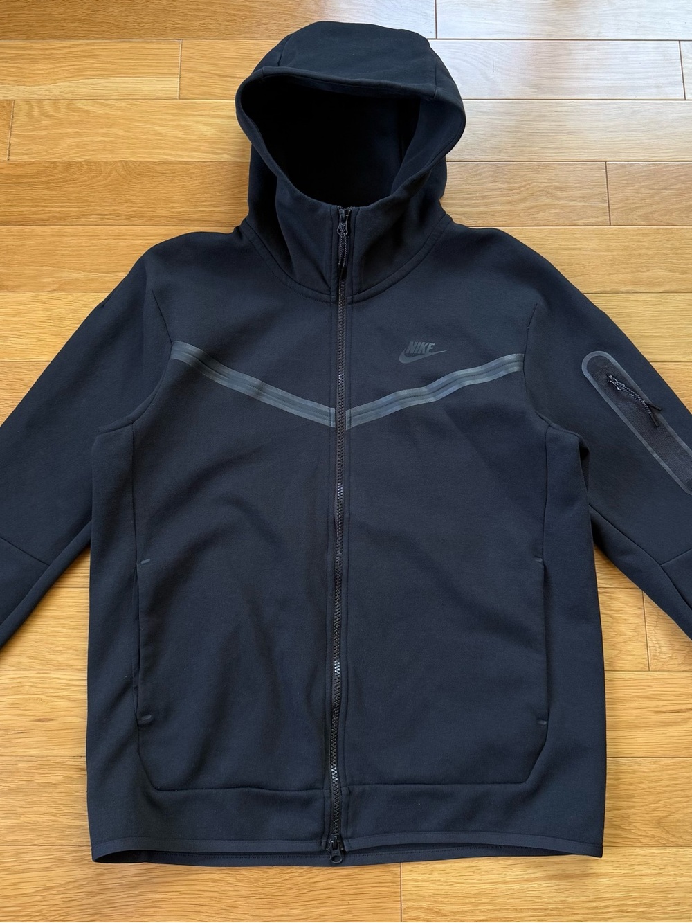 Nike Sportswear Tech Fleece Full Zip Hoodie Black Mens Medium CU4489-010